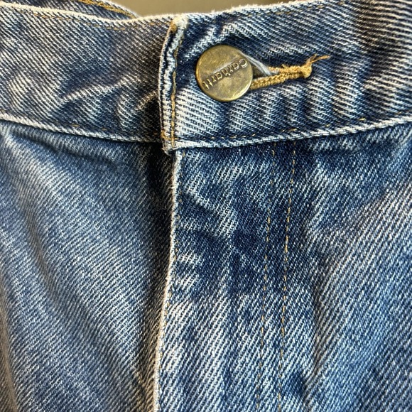 Vintage Carhartt Jeans Men's 40x30 Relaxed Fit Leather Patch Medium‎ Wash - Picture 2 of 5